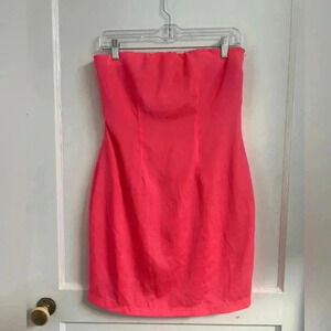 Naven Hot Pink Strapless Dress $345 Size M LIKE NEW